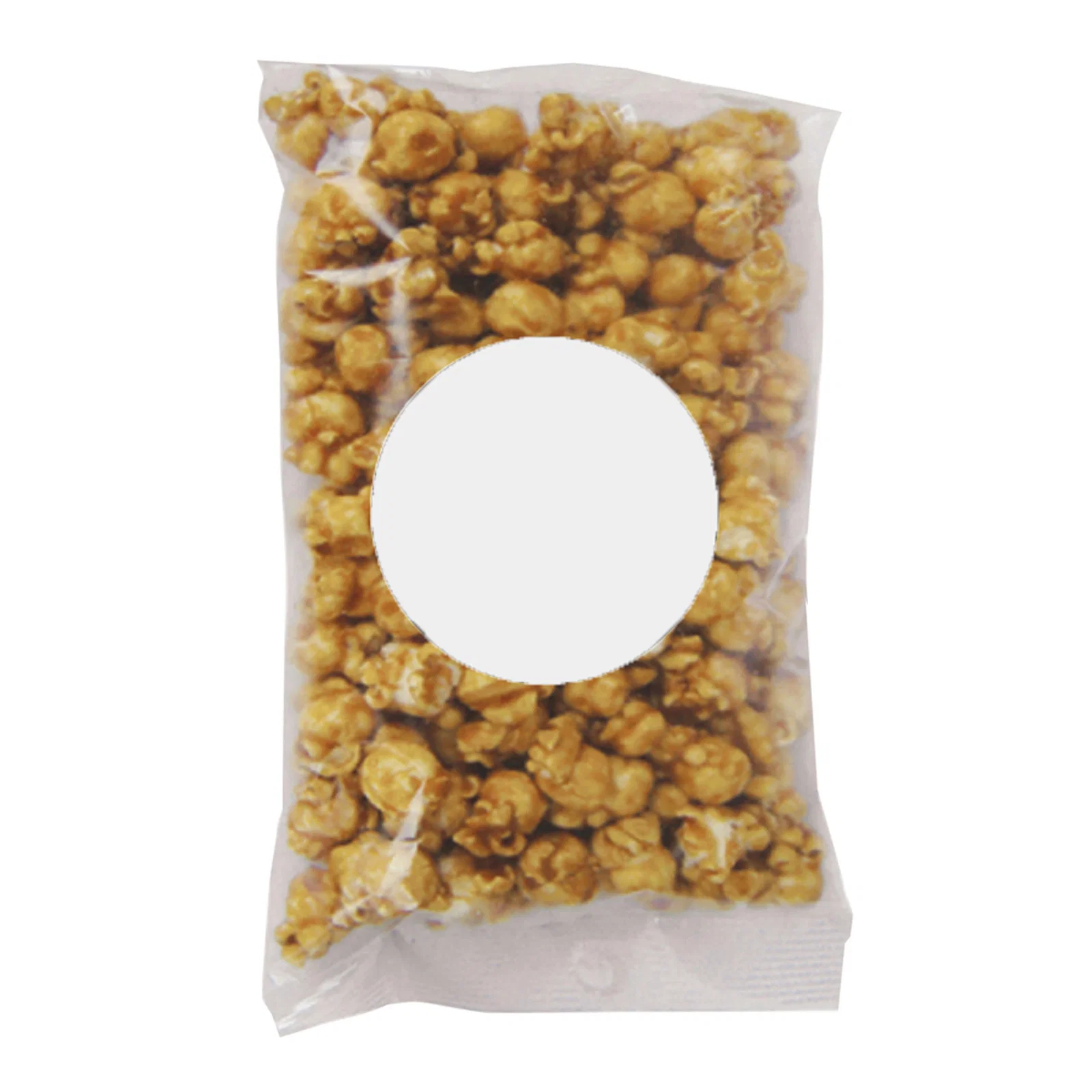 Sealed top of the snack bag folded over