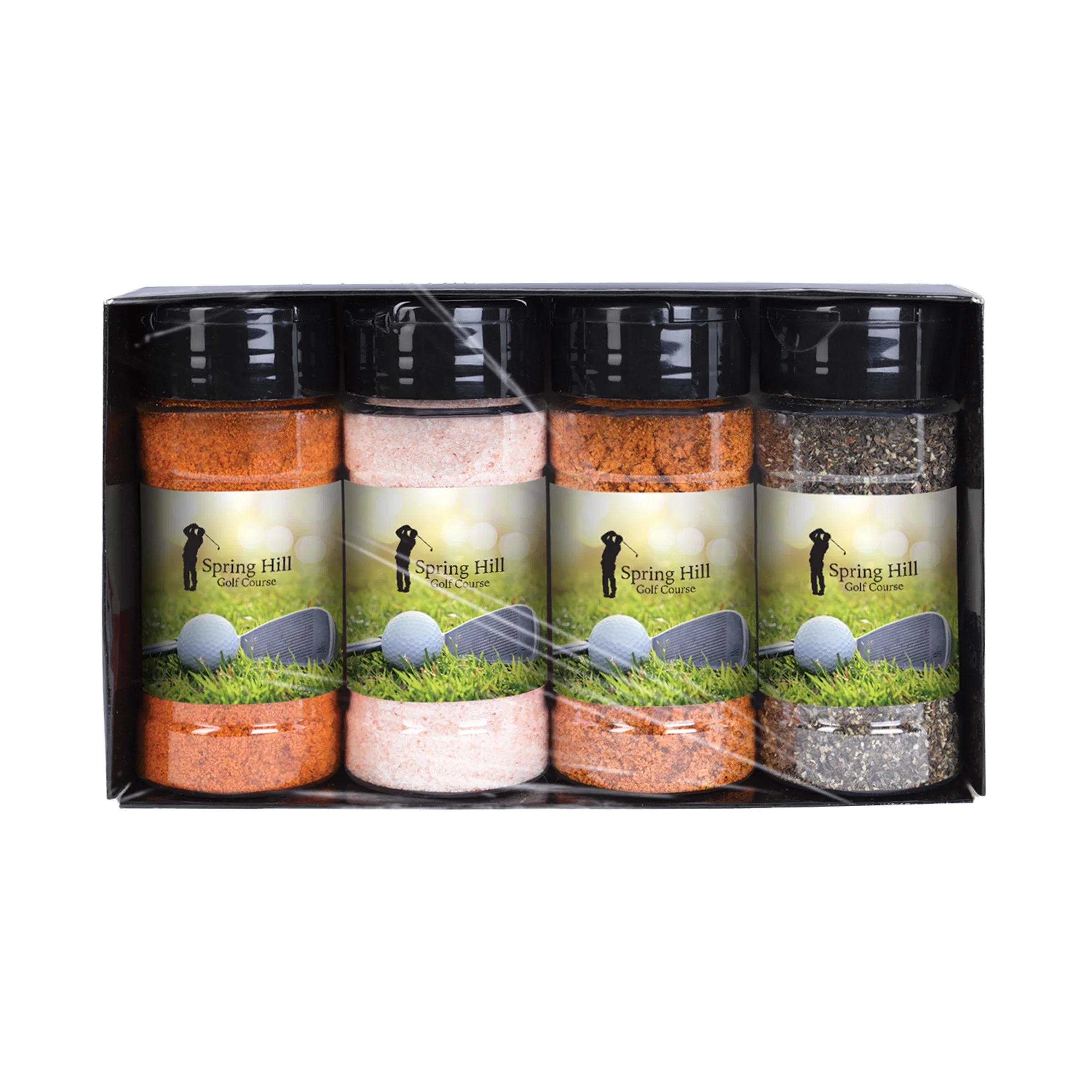 Single rub bottle shown upright beside the others