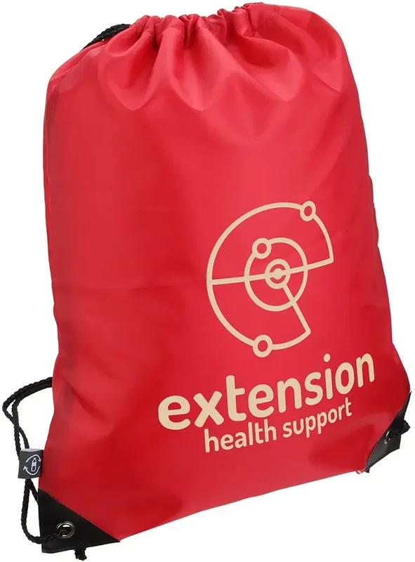 Branded Grab 'N Go RPET drawstring backpack in another colorway, custom eco bag