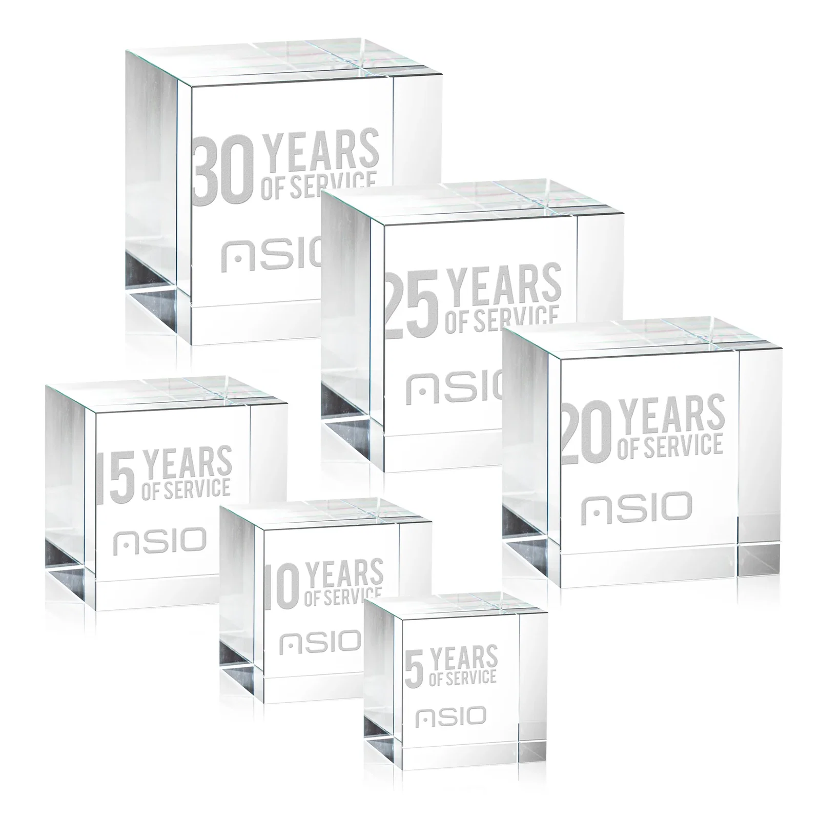Custom Optical Crystal Cube Award, Solid Throughout with No Seam, desk awards for employee recognition