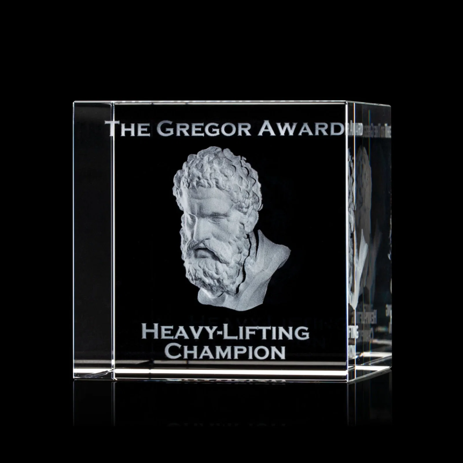 Custom Optical Crystal Cube Award, Solid Throughout with No Seam, desk awards for volunteer appreciation