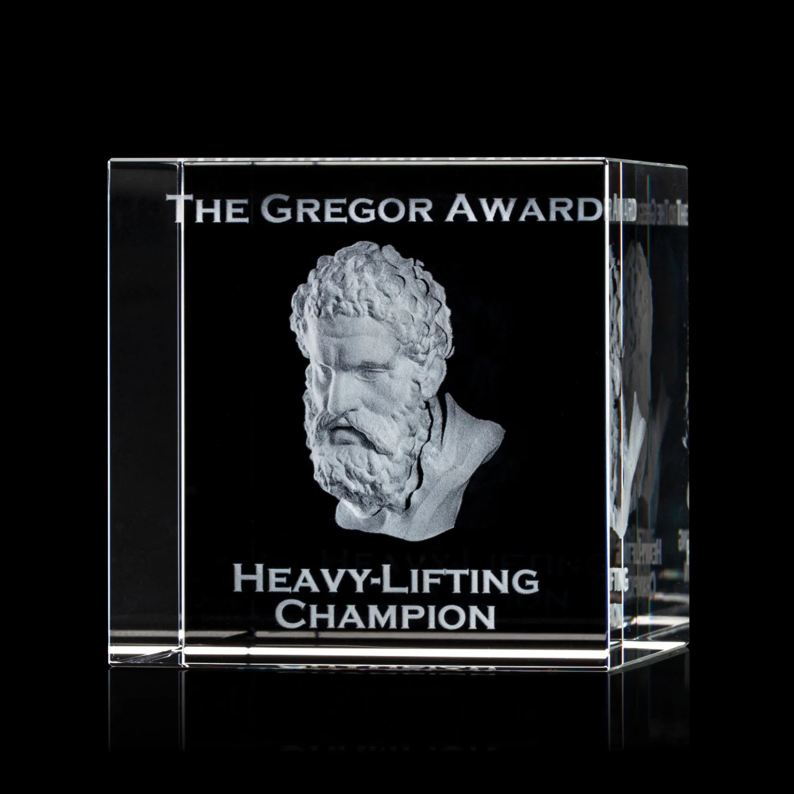 Custom Optical Crystal Cube Award, Solid Throughout with No Seam, desk awards for company anniversary events