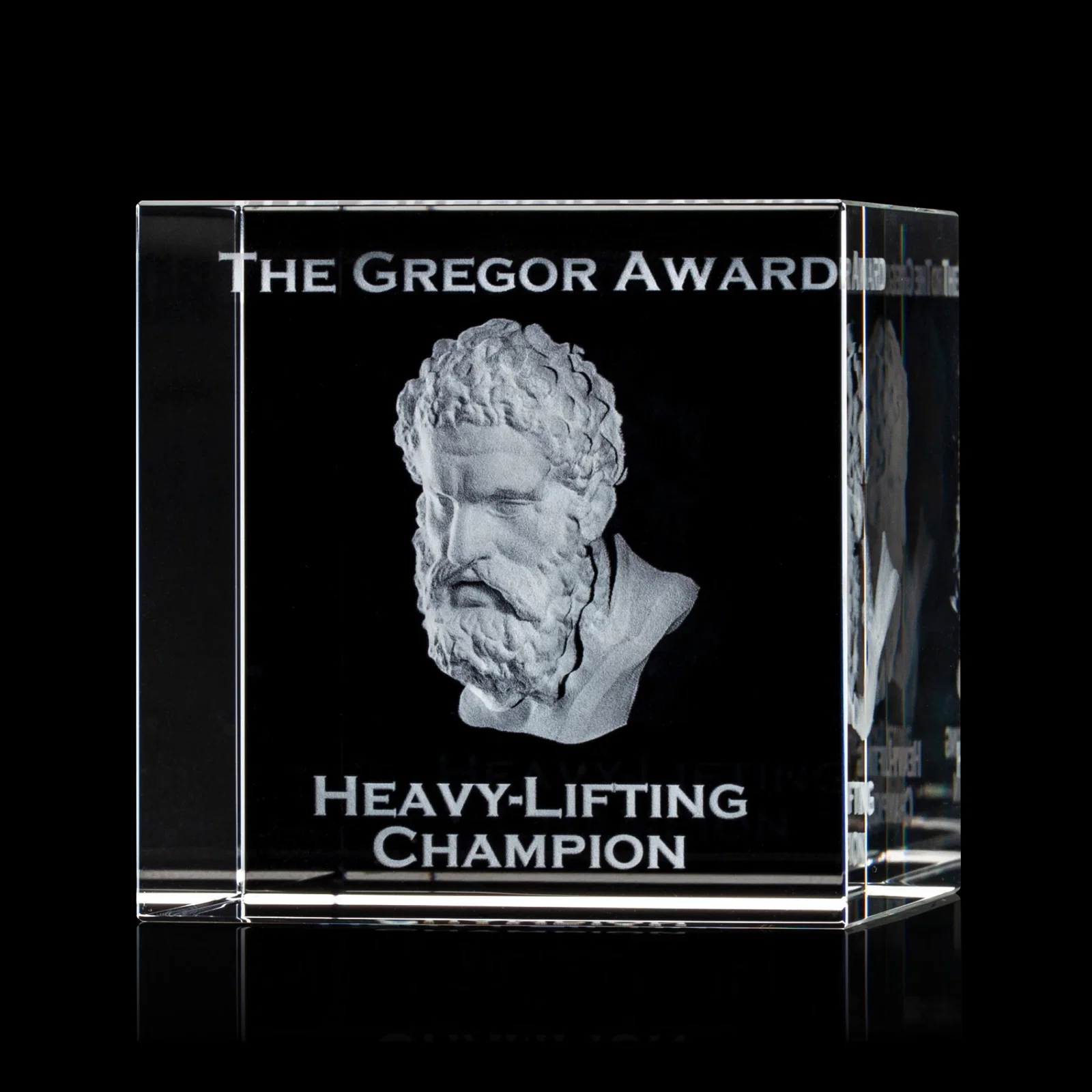 Personalized Optical Crystal Cube Award, Solid Throughout with No Seam, desk awards for employee recognition