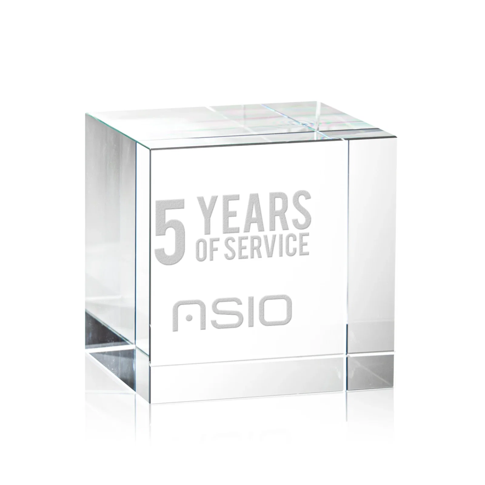 Custom Optical Crystal Cube Award, Solid Throughout with No Seam, desk awards for corporate award ceremonies