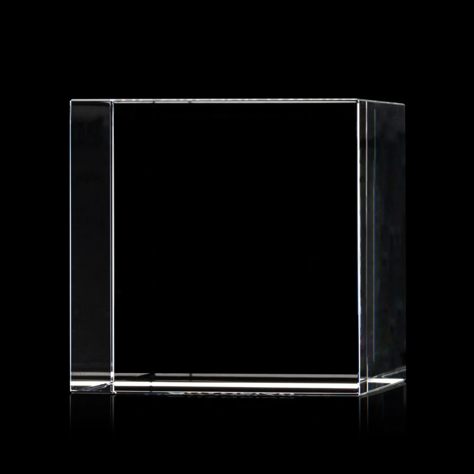 Promotional Optical Crystal Cube Award, Solid Throughout with No Seam, desk awards for retirement presentations