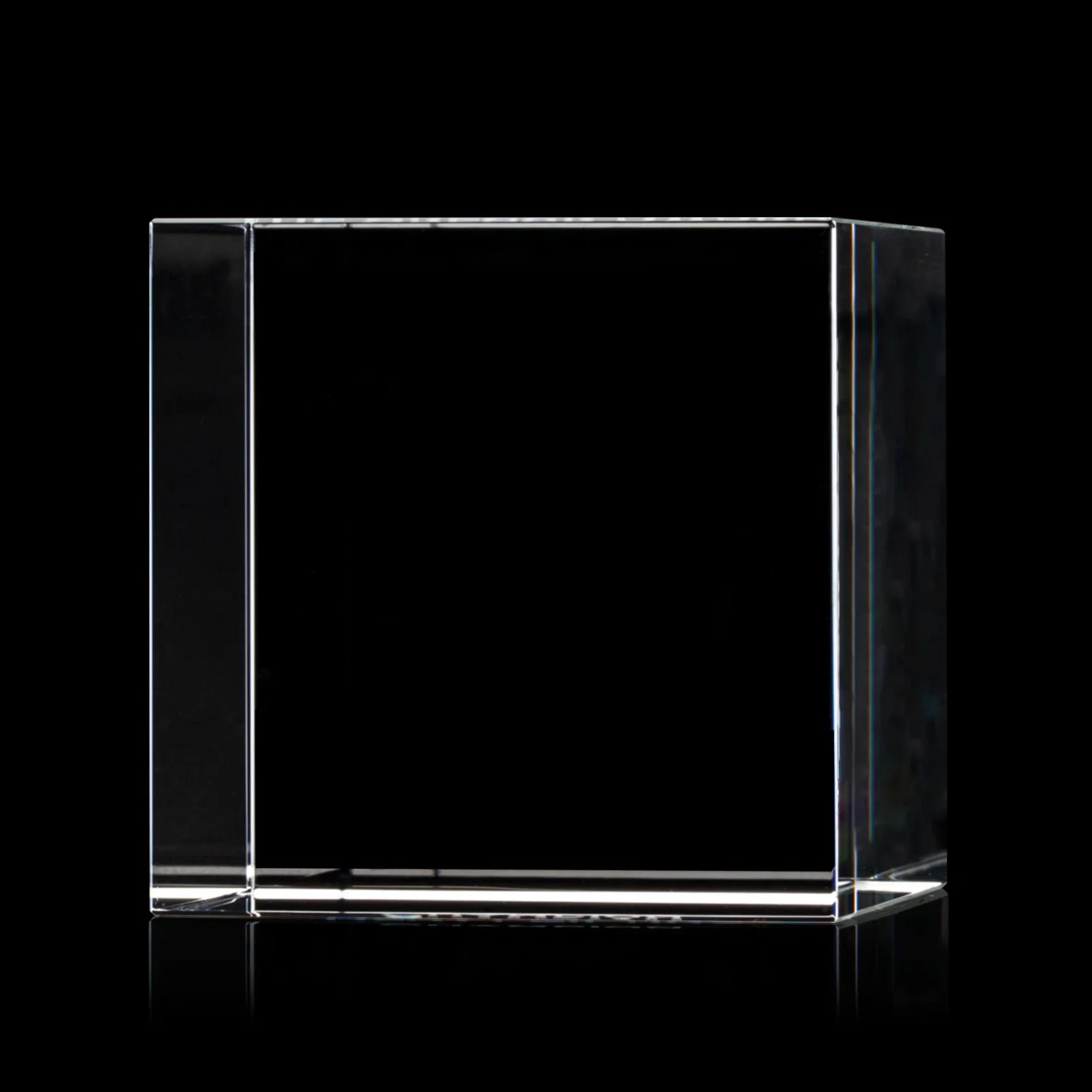 Promotional Optical Crystal Cube Award, Solid Throughout with No Seam, desk awards for team milestone celebrations