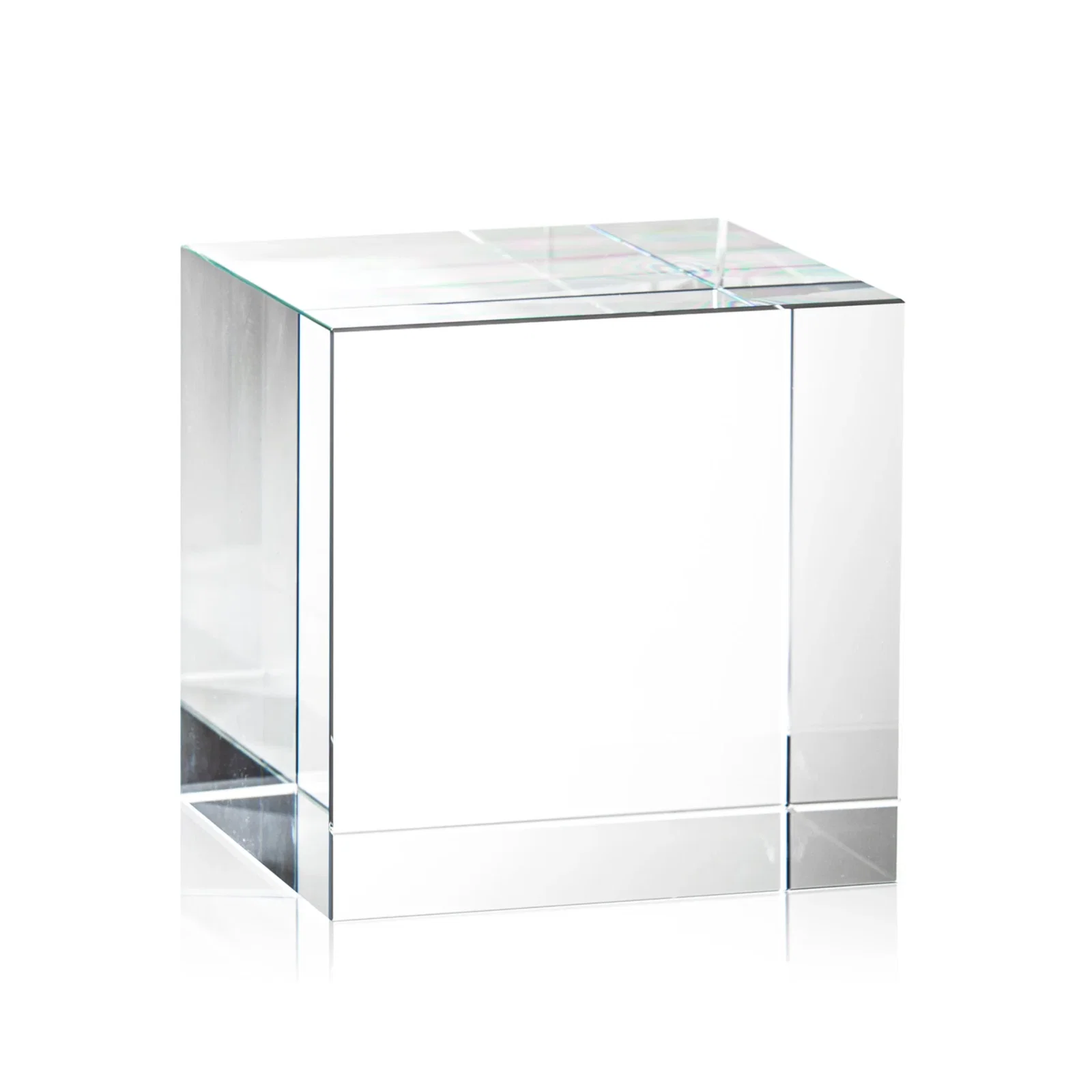 Promotional Optical Crystal Cube Award, Solid Throughout with No Seam, desk awards for safety achievement programs