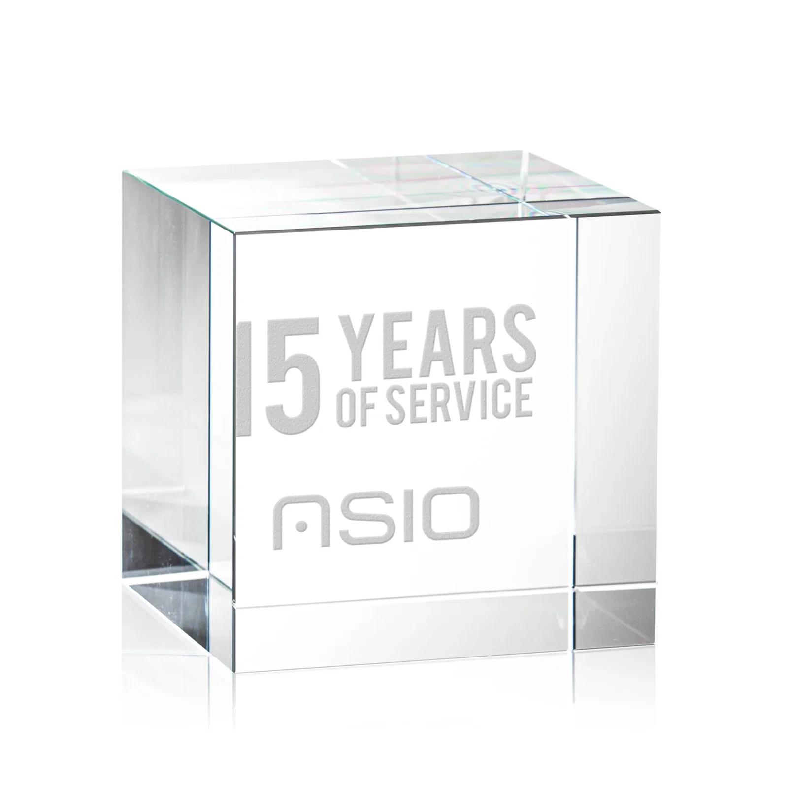 Custom Optical Crystal Cube Award, Solid Throughout with No Seam, desk awards for sales achievement awards