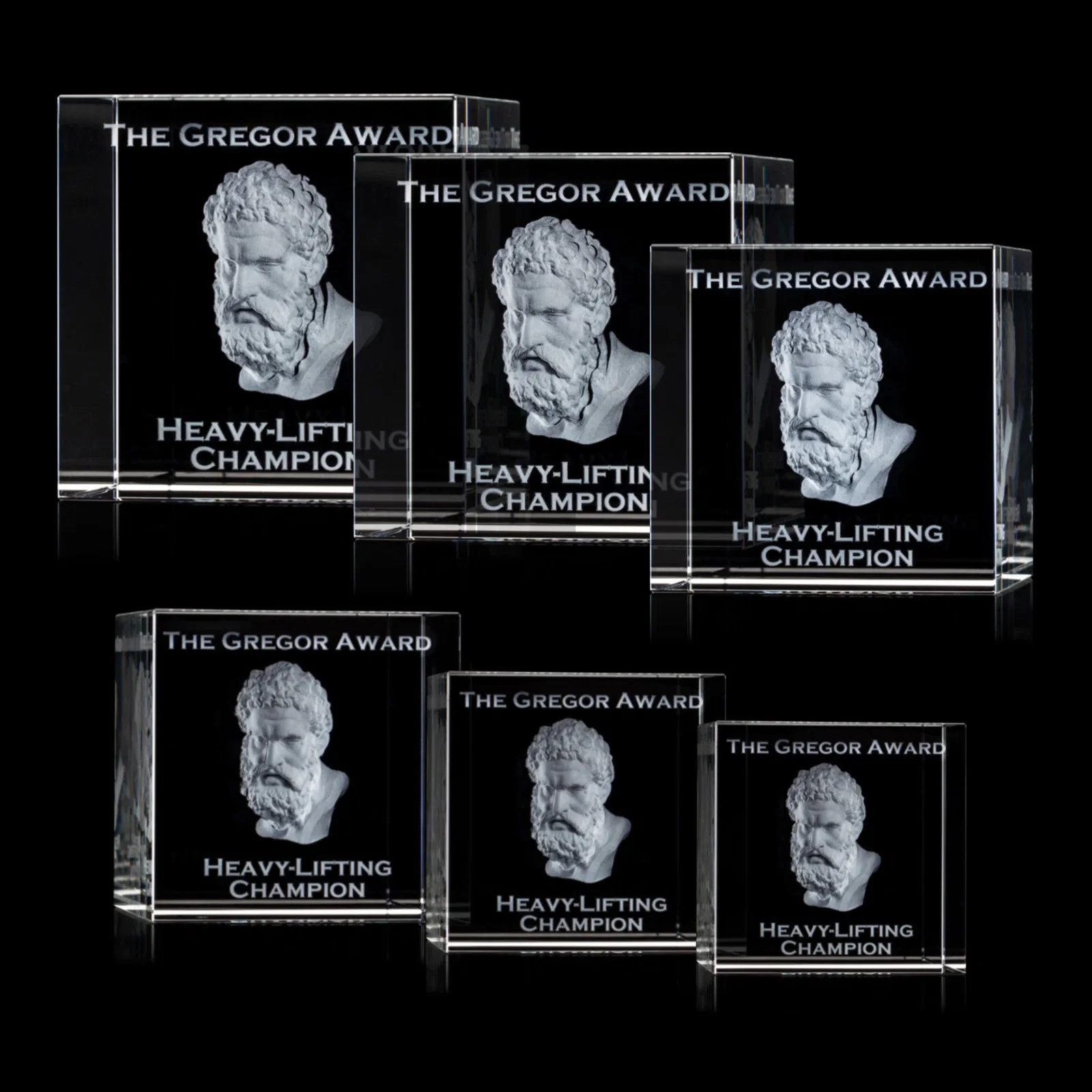 Custom Optical Crystal Cube Award, Solid Throughout with No Seam, desk awards for graduation ceremonies