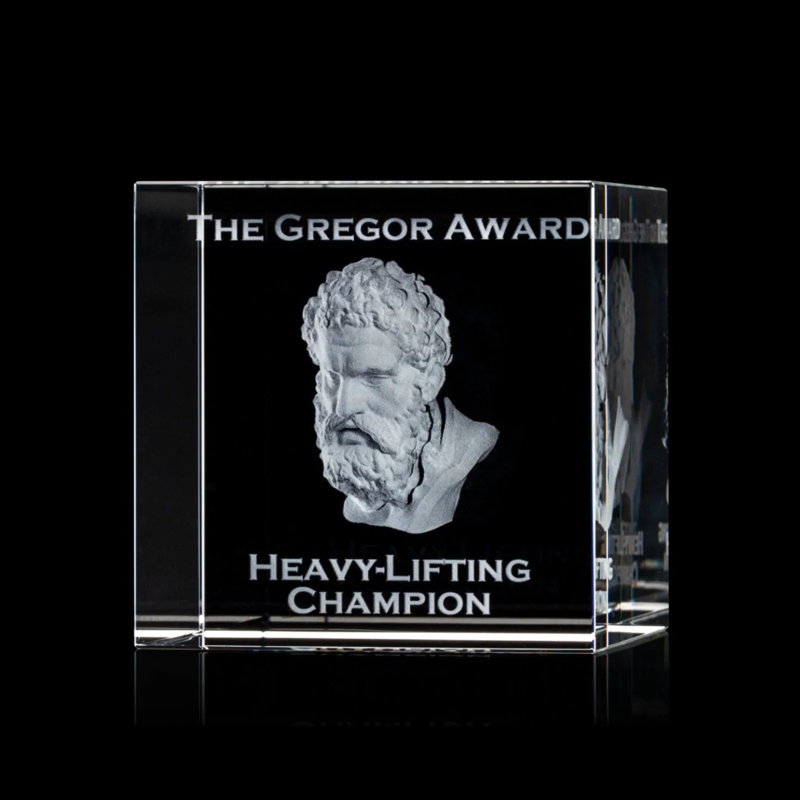 Custom Optical Crystal Cube Award, Solid Throughout with No Seam, desk awards for safety achievement programs