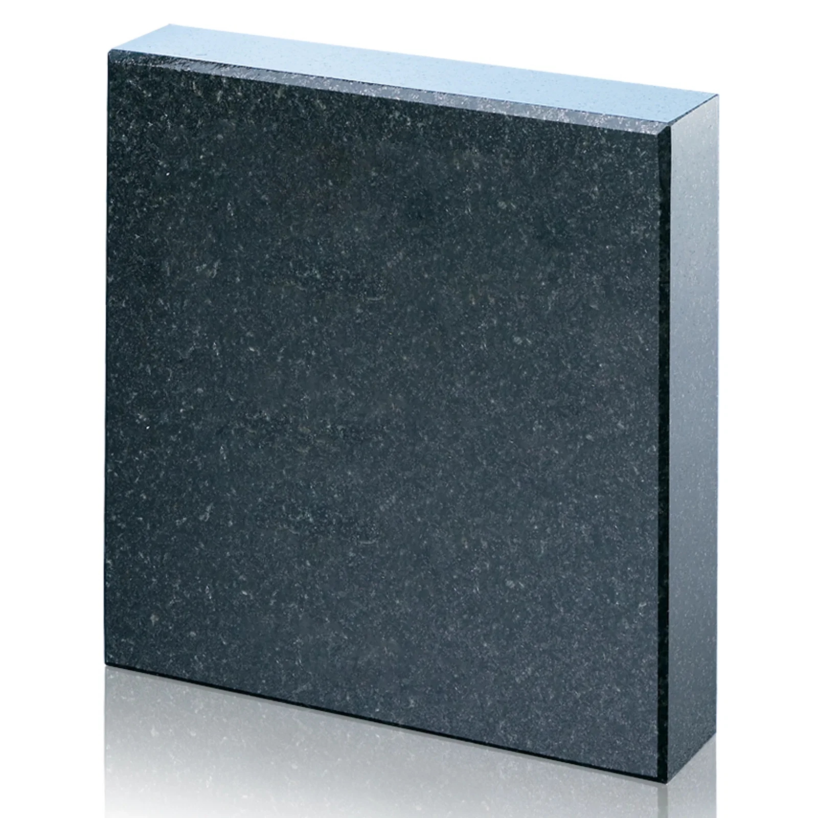 Custom Square Black Granite Paperweight, 3.5" x 1", client appreciation gift for corporate award ceremonies