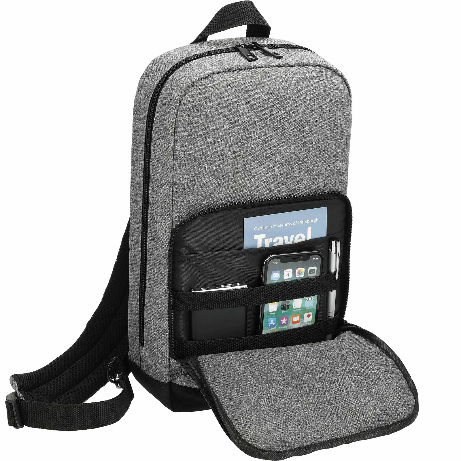 Graphite Deluxe Recycled Sling Backpack — view 12