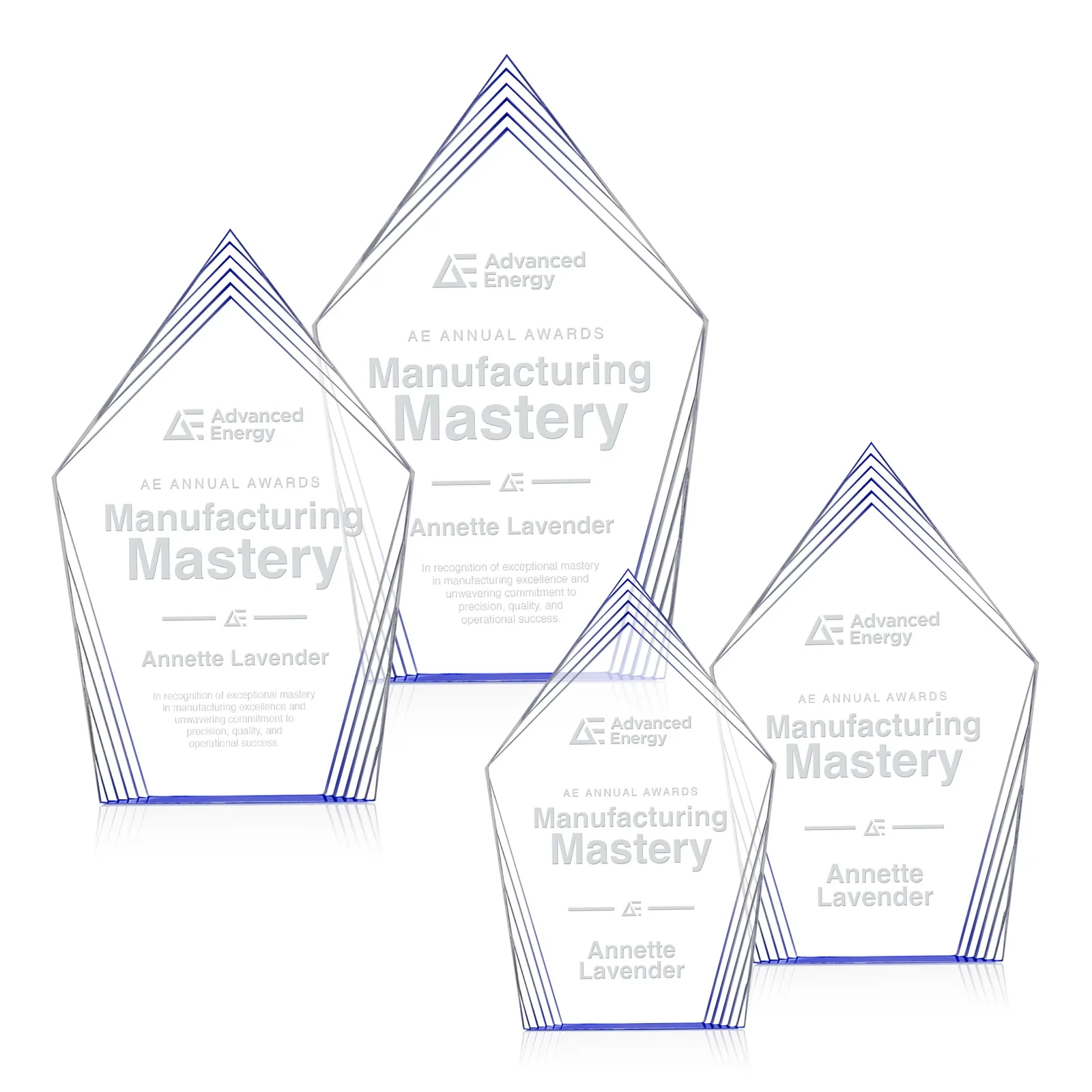 Custom Acrylic Award With Layered Geometric Contour Frame for dealer and partner awards