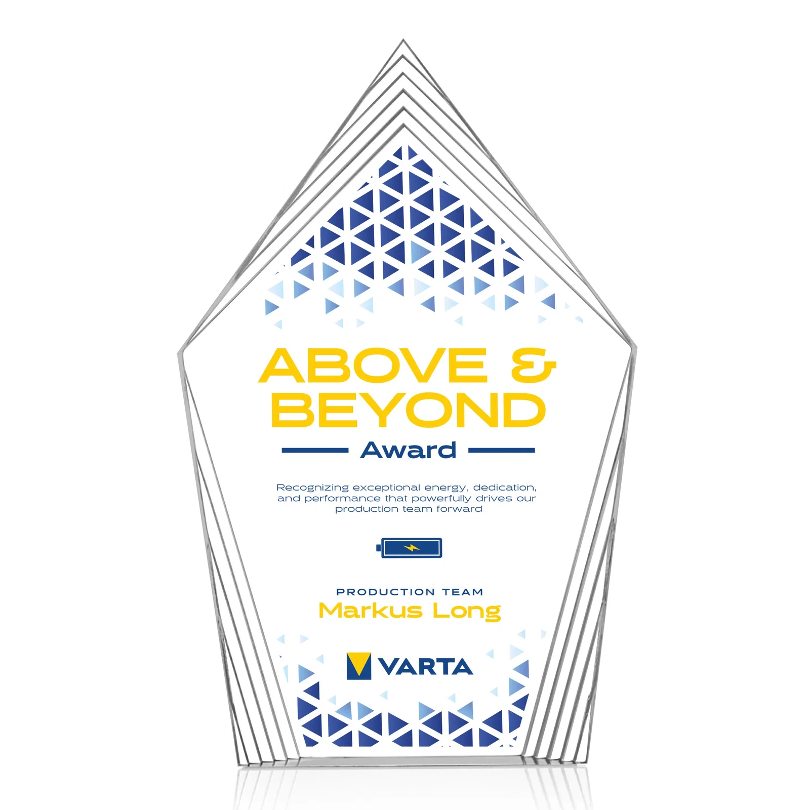 Personalized Acrylic Award With Layered Geometric Contour Frame for graduation ceremonies