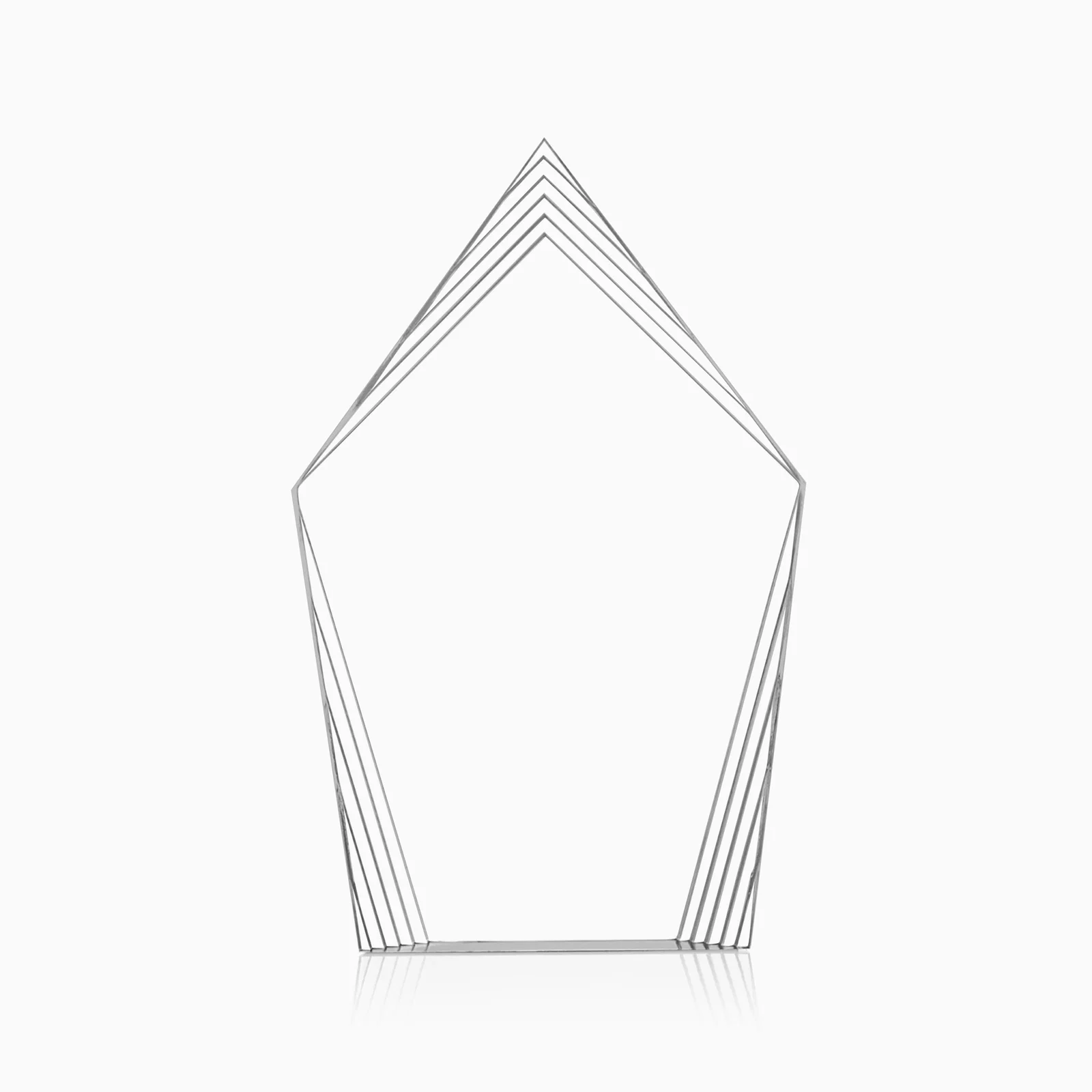 Promotional Acrylic Award With Layered Geometric Contour Frame for graduation ceremonies