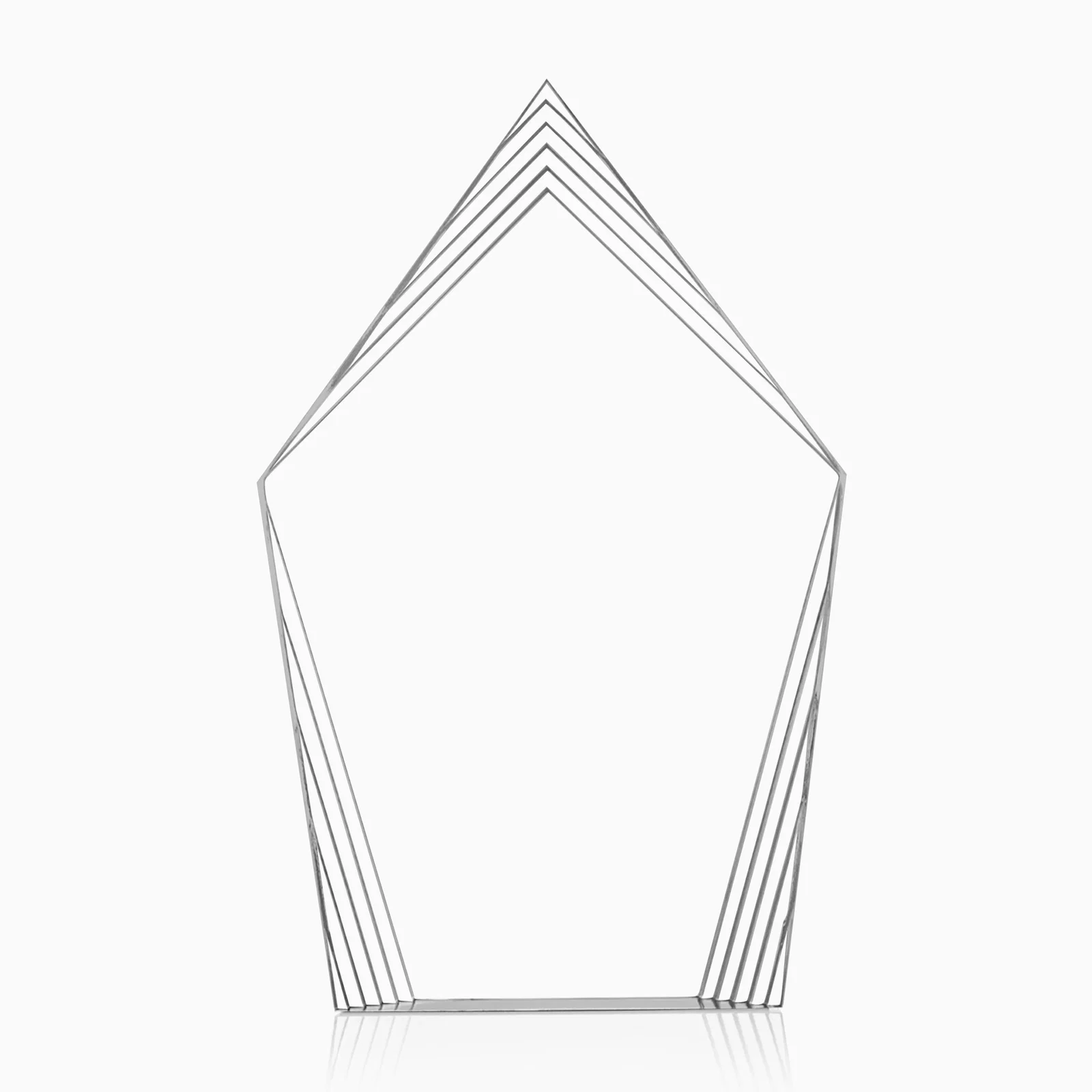 Promotional Acrylic Award With Layered Geometric Contour Frame for volunteer appreciation