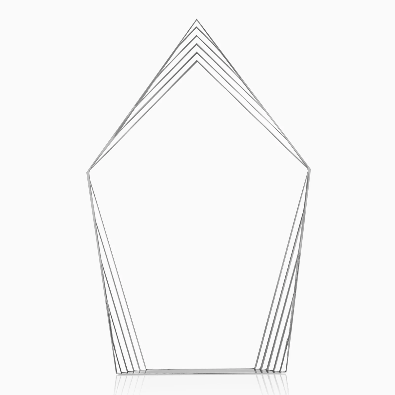 Promotional Acrylic Award With Layered Geometric Contour Frame for dealer and partner awards