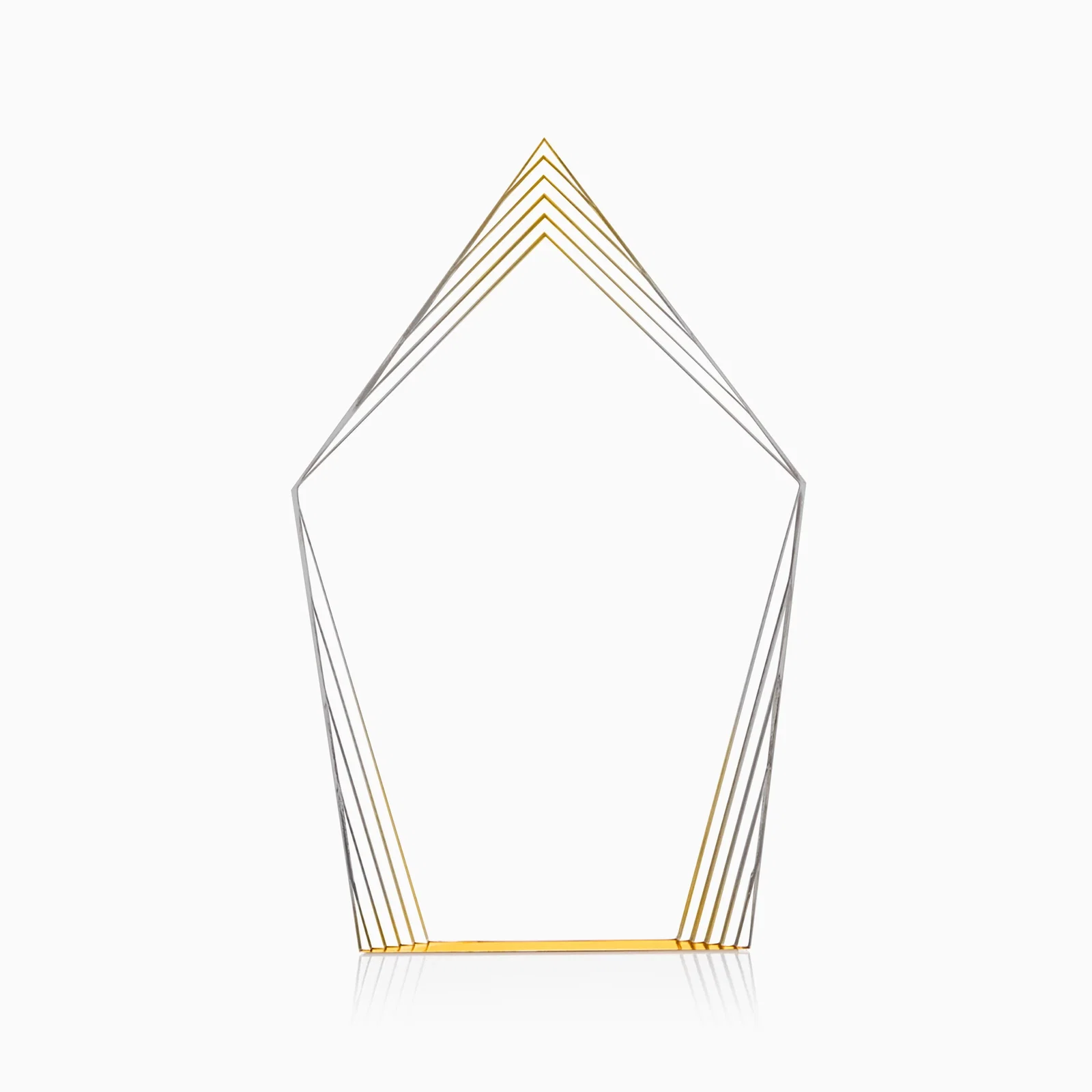 Promotional Acrylic Award With Layered Geometric Contour Frame for company anniversary events