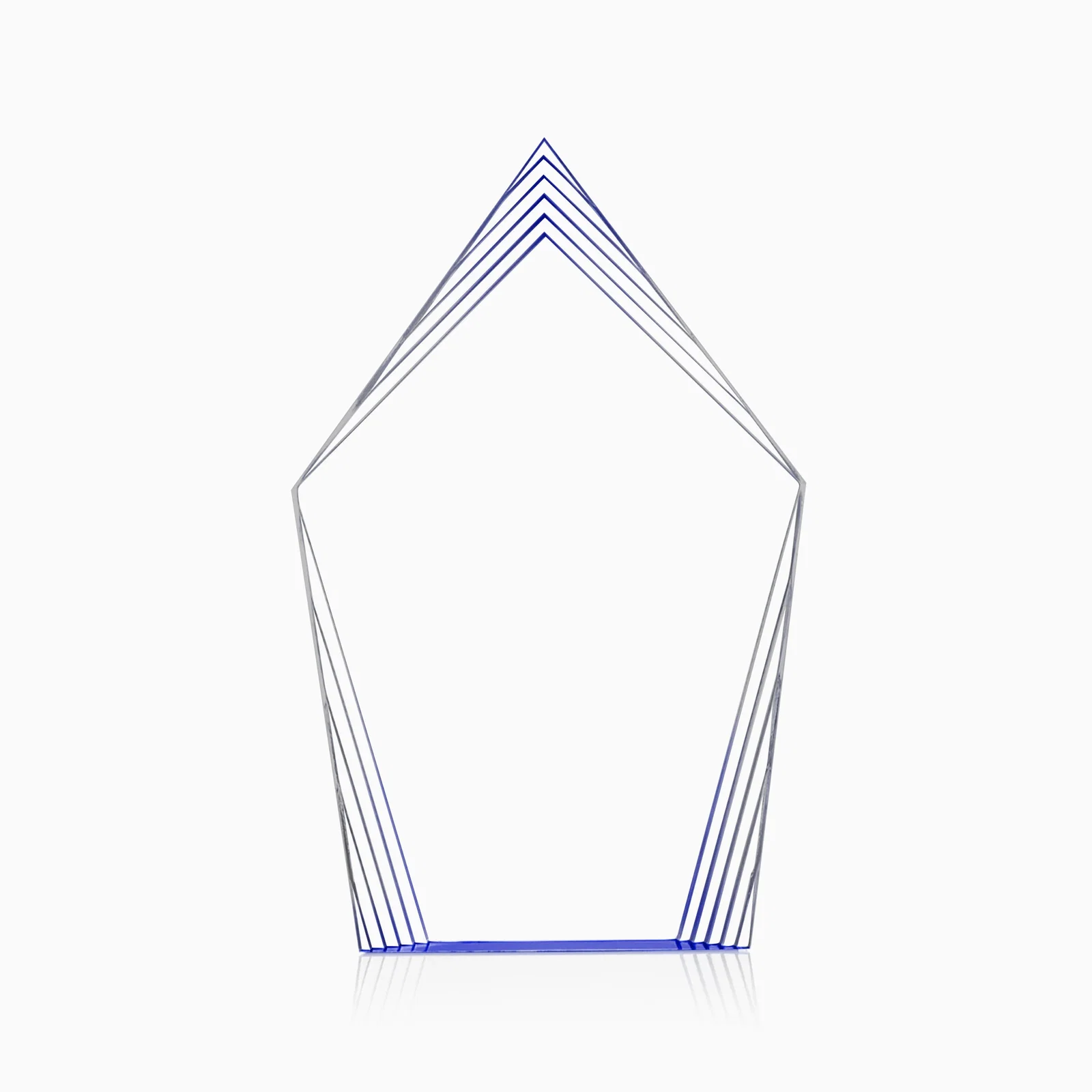 Branded Acrylic Award With Layered Geometric Contour Frame for sales achievement awards