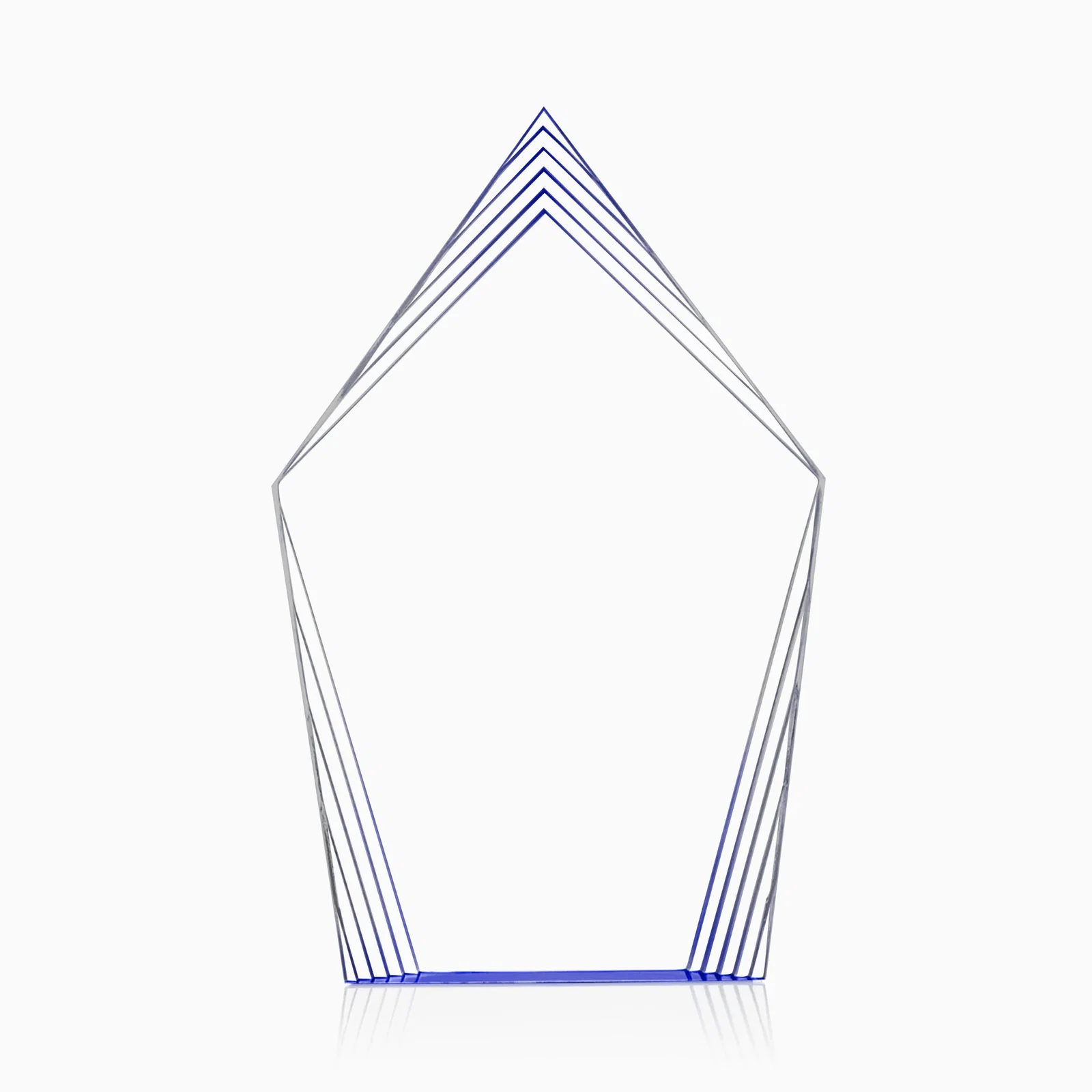 Branded Acrylic Award With Layered Geometric Contour Frame for retirement presentations