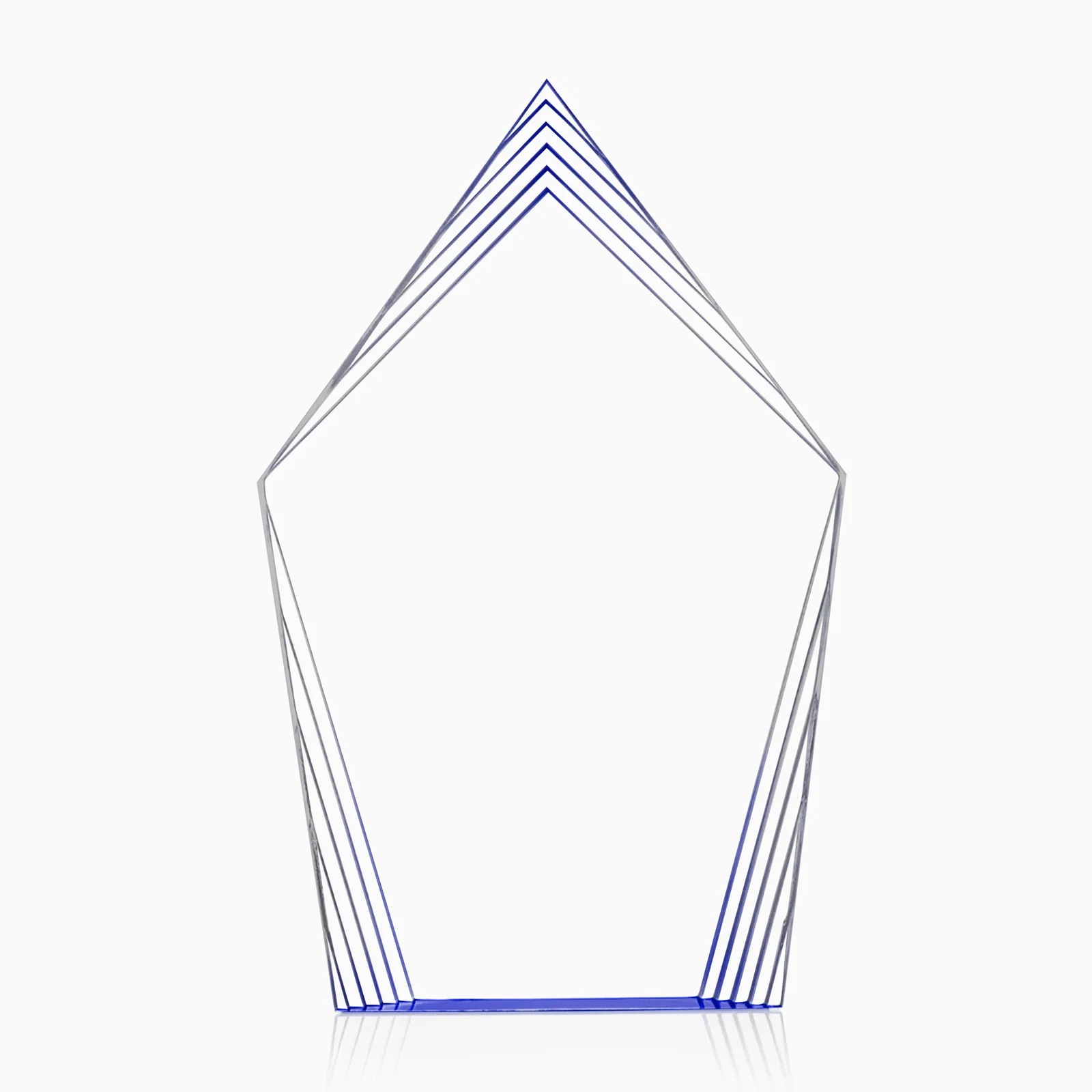 Branded Acrylic Award With Layered Geometric Contour Frame for team milestone celebrations