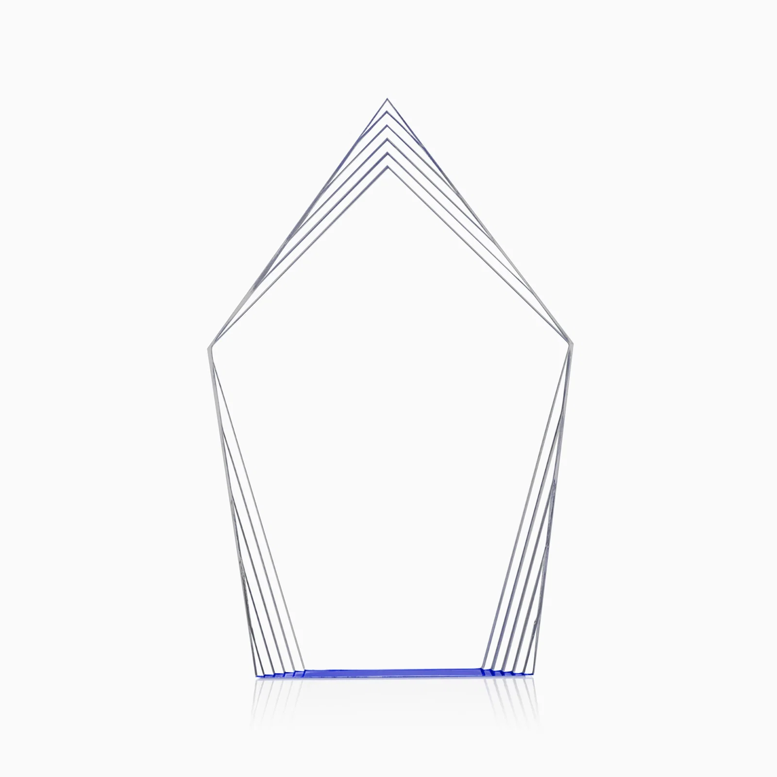 Branded Acrylic Award With Layered Geometric Contour Frame for safety achievement programs