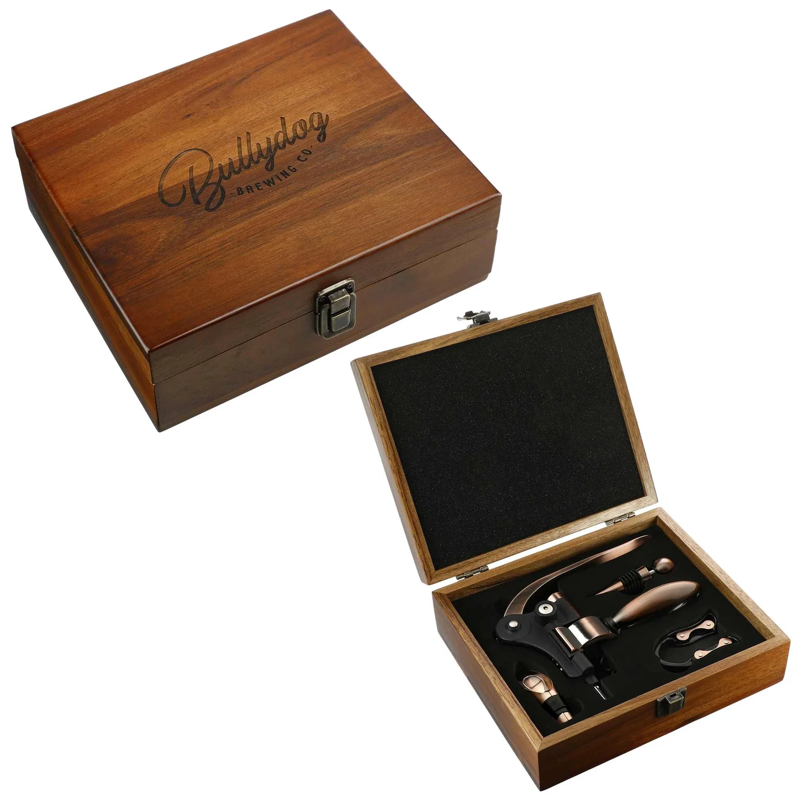 Graze Wood and Metal Wine Set — view 10
