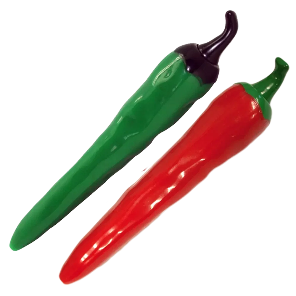 Green Jalapeño & Red Chili Pepper Clicker Pen