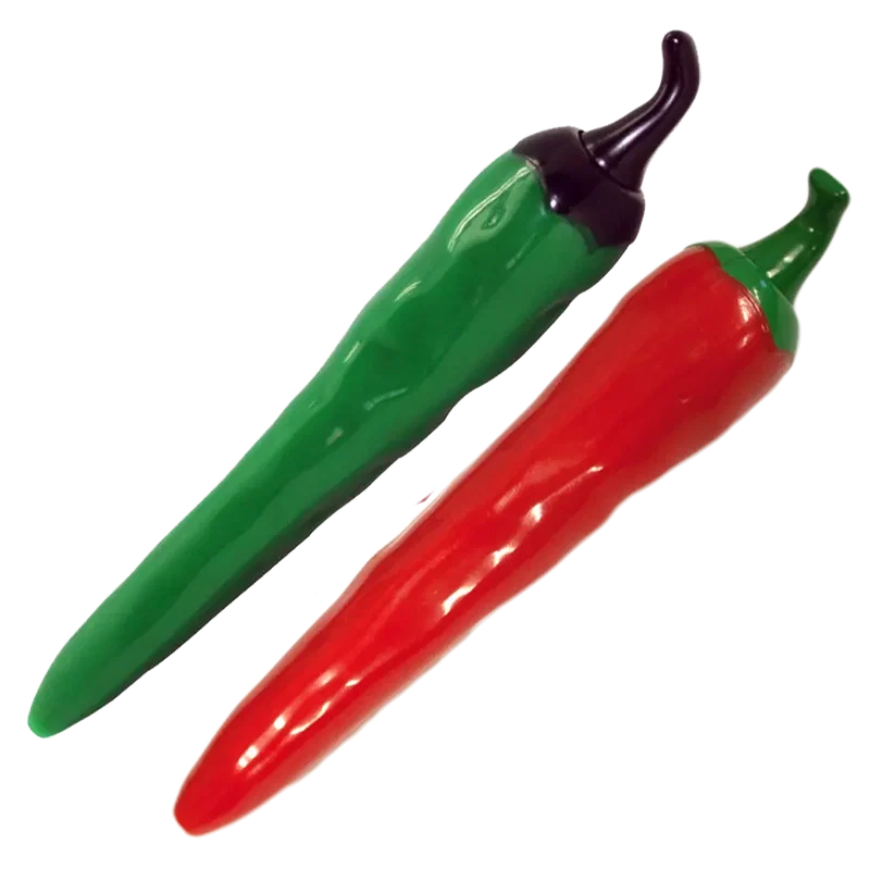 Green Jalapeño & Red Chili Pepper Clicker Pen