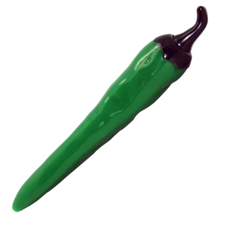 Green Jalapeño & Red Chili Pepper Clicker Pen — view 2