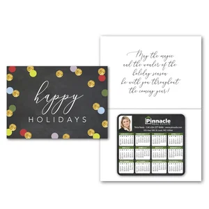 Greeting Card with Magnetic Calendar, 5.75" x 8.25" Paper, Full-Color Imprint