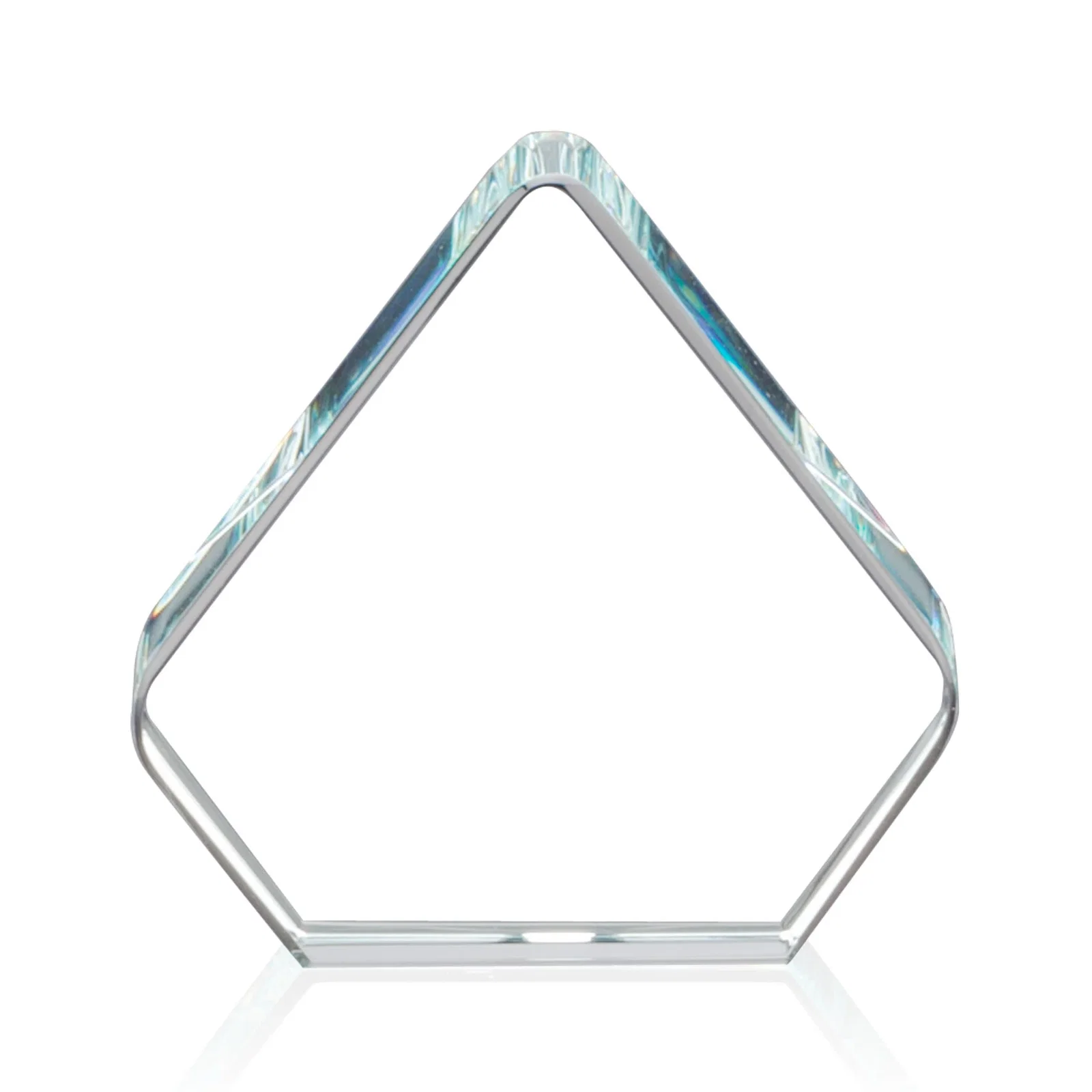 Custom Starfire Crystal Diamond Award, One Solid Cut with No Base for retirement presentations