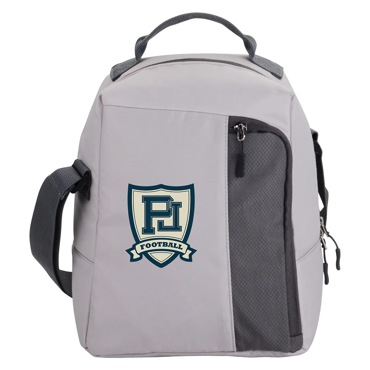 Side profile of the Greyhound Lunch Cooler Bag showing its carry handle