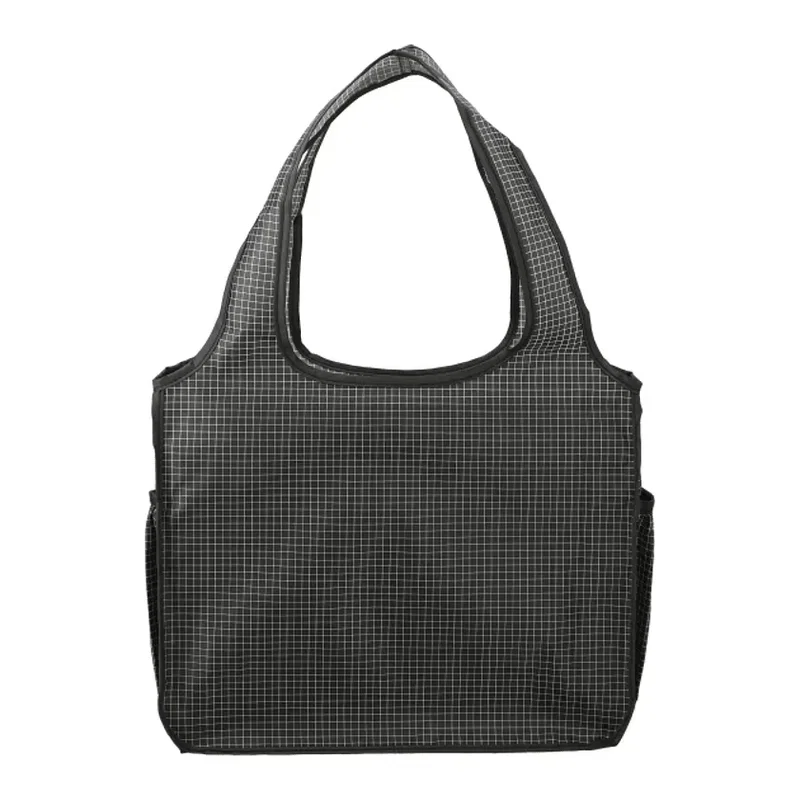 Customizable Grid Bungalow Tote with Front Pocket — view 2