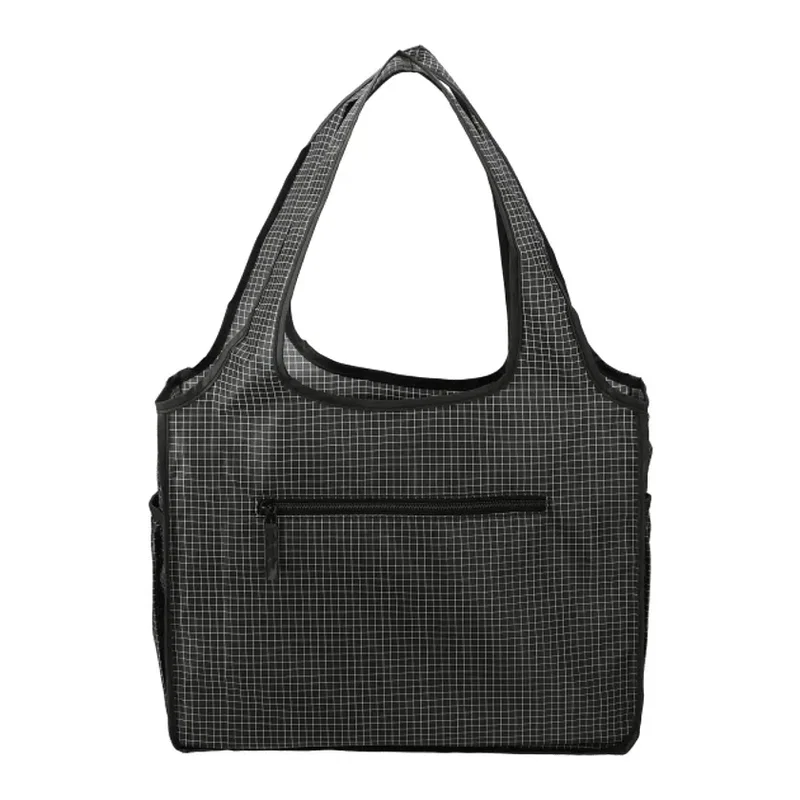 Customizable Grid Bungalow Tote with Front Pocket — view 4