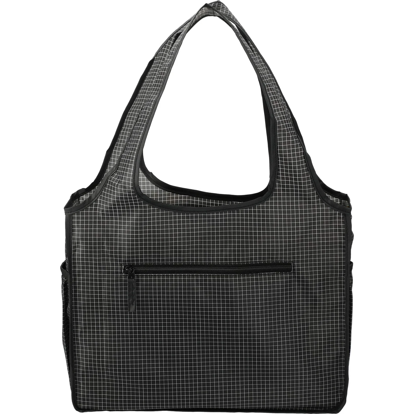 Customizable Grid Bungalow Tote with Front Pocket — view 9