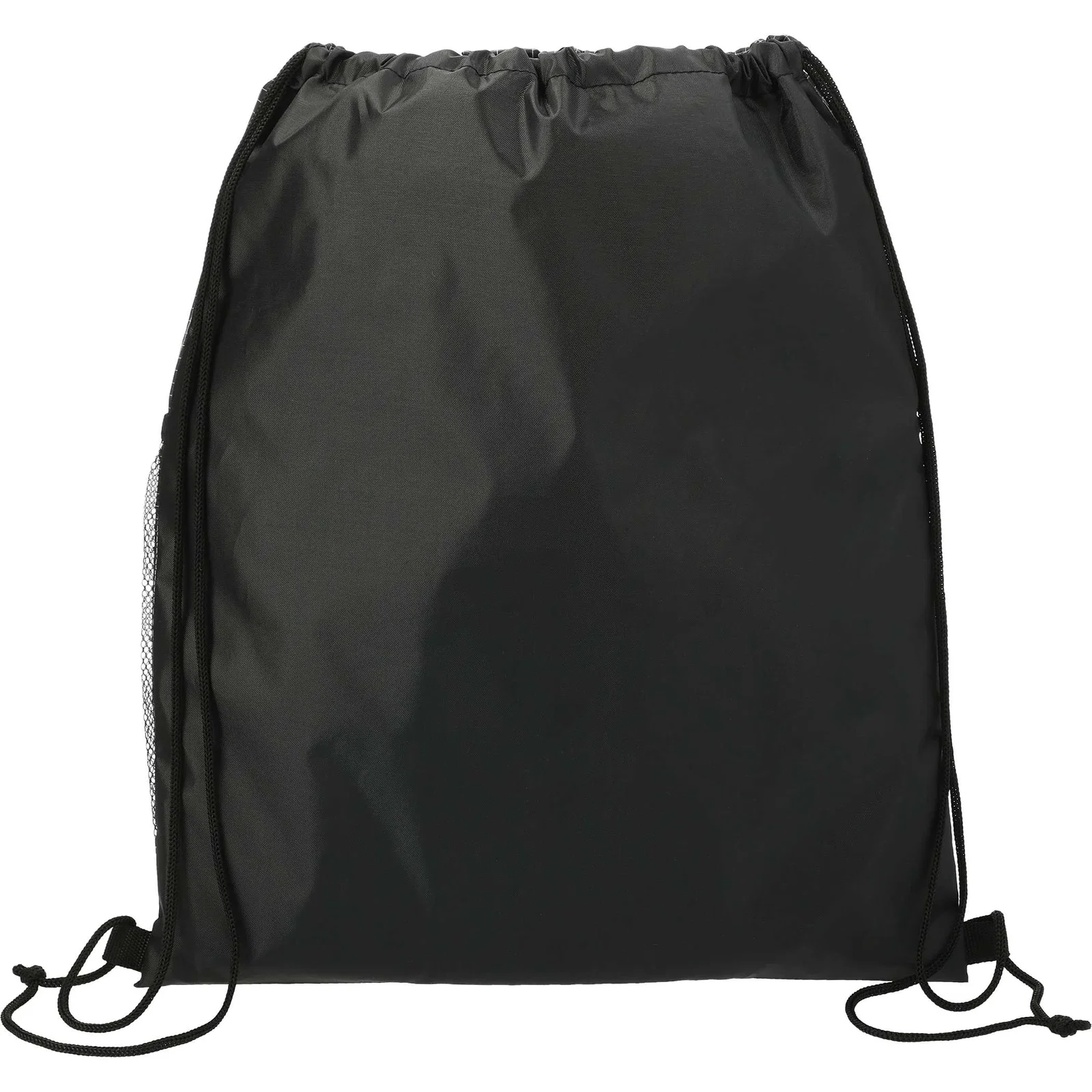Grid Drawstring Bag with Zippered Front Pocket — view 10