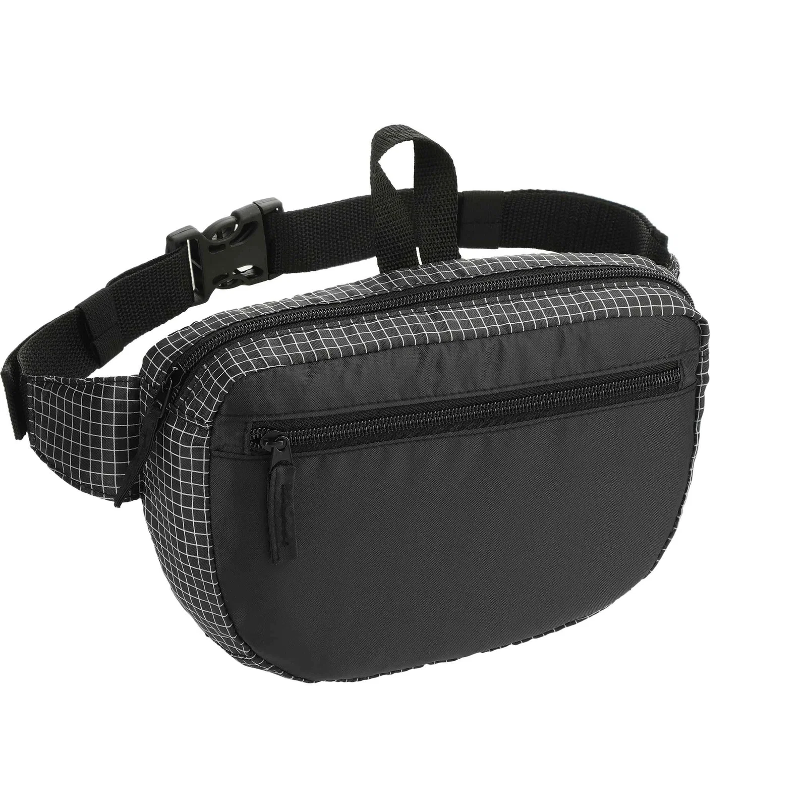 Grid Fanny Pack with Zippered Compartments — view 10