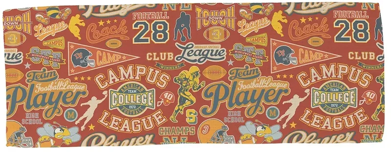 Custom branded Gridiron 350GSM waffle microfiber sports towel folded, primary product shot