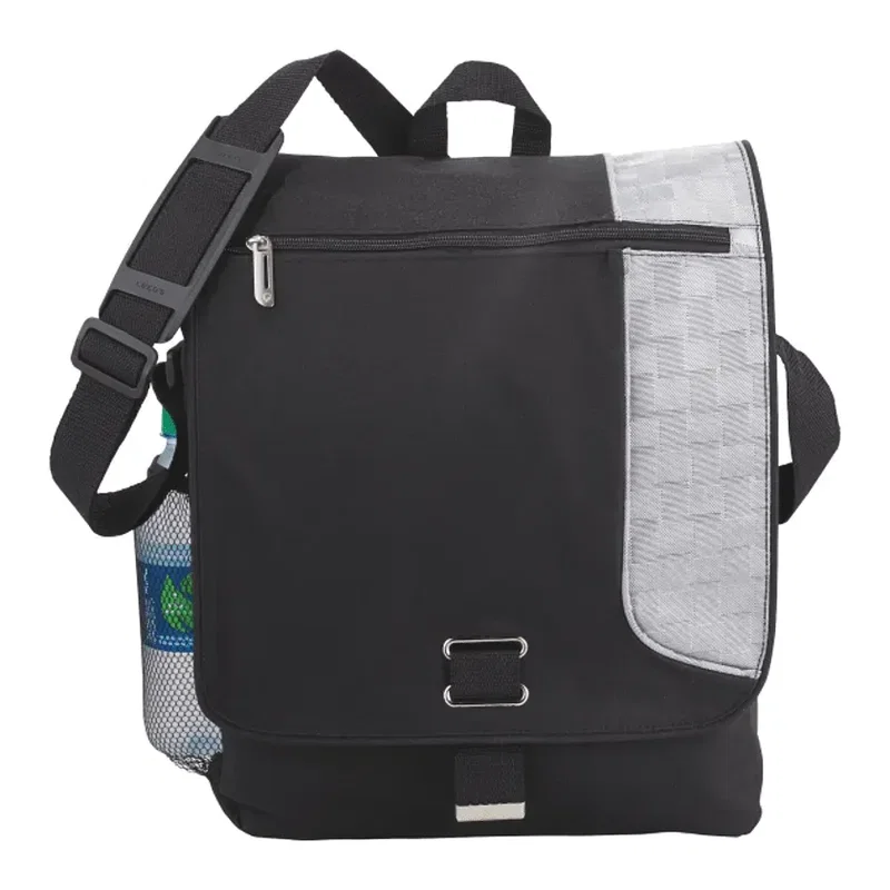 Custom Gridlock Vertical Messenger Bag - Fits 15" Laptop — view 4