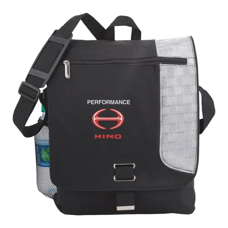Custom Gridlock Vertical Messenger Bag - Fits 15" Laptop — view 5