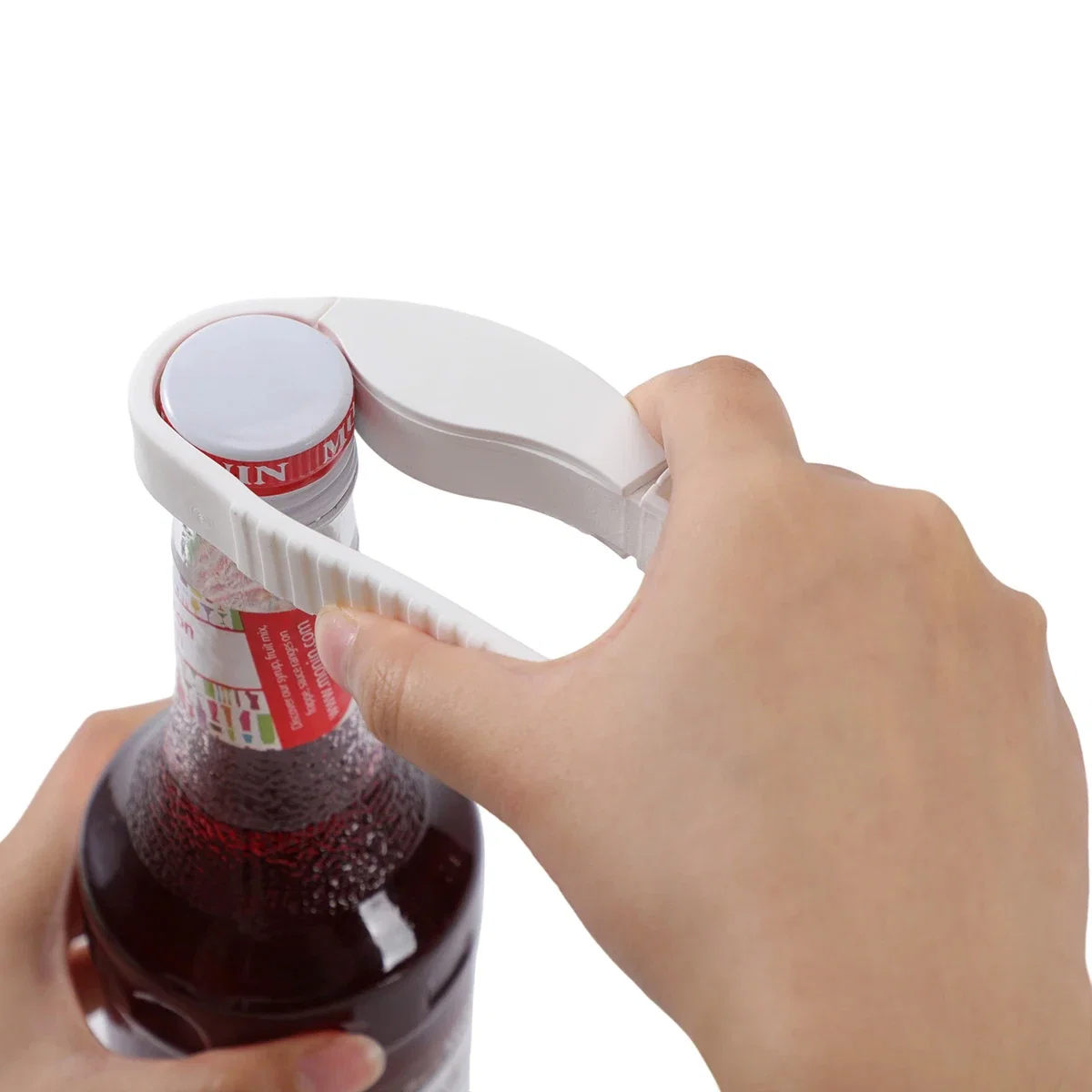 Close-up of the Grip 'N Twist Jar Opener's textured grip and logo imprint area