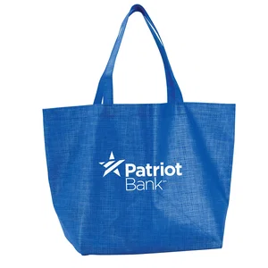 Silver Thread Non-Woven Grocery Tote, 20" x 13", 1-Color Imprint