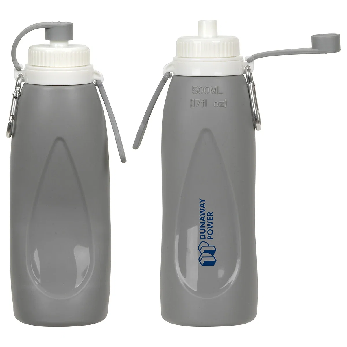 Groove Collapsible Bottle shown fully collapsed, flattened for storage