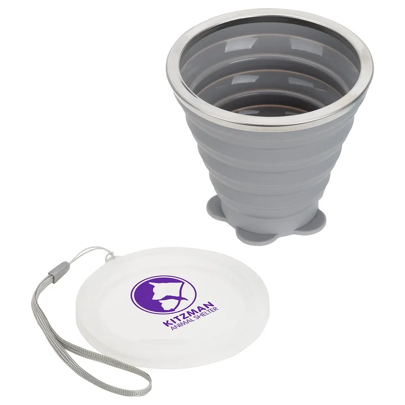Close-up of the custom Groove Cup's lid and imprint area