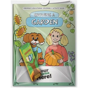 Growing a Garden Coloring Book & Crayons Combo Pack (Imprinted Crayons)