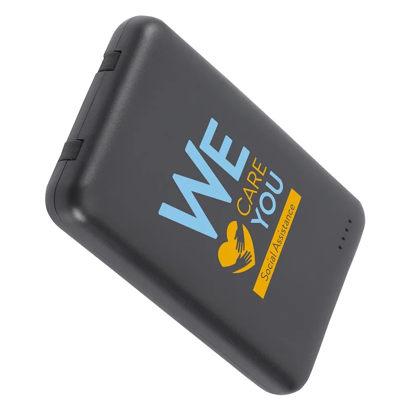 Close-up of the Guild Power Bank's logo imprint area