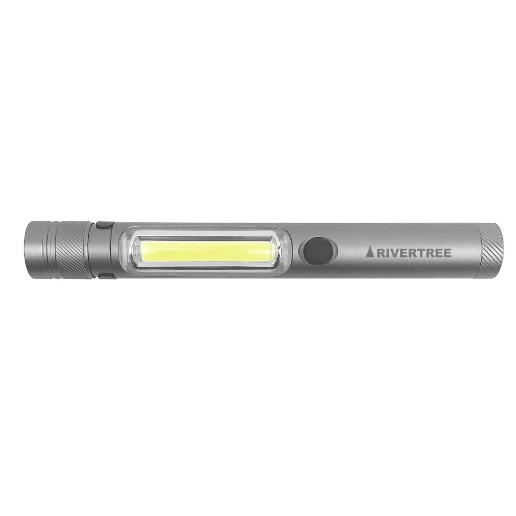 Gun Metal Magnetic Clip-On Dual Flashlight — GunMetal — view 2