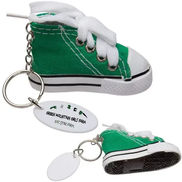 Custom Printed Gym Shoe Keytag — view 3