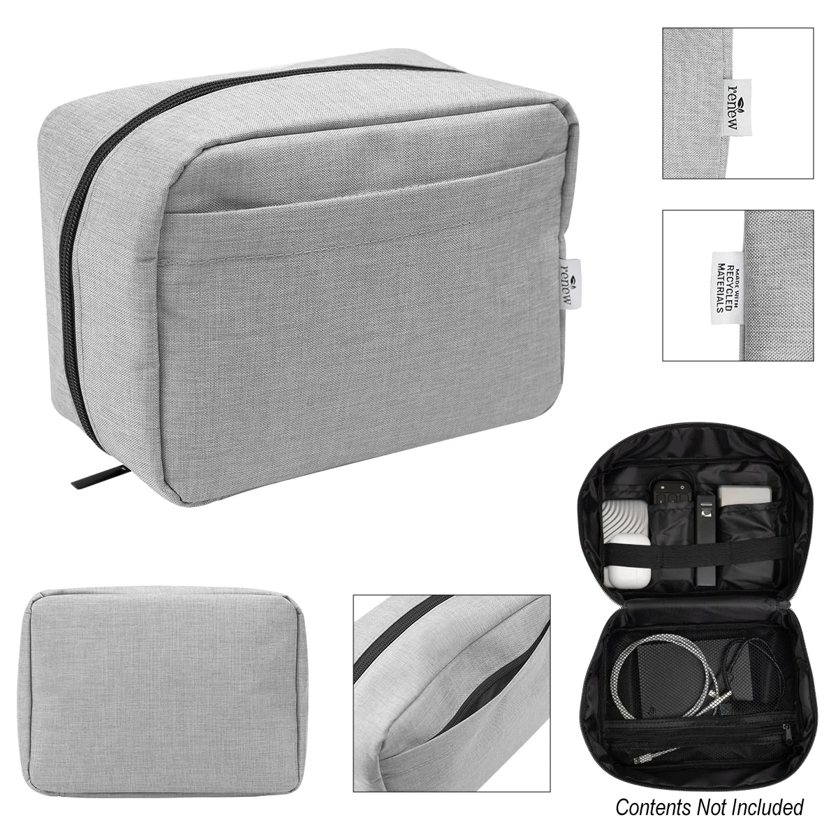 Side profile showing the four-inch depth of this compact gray case